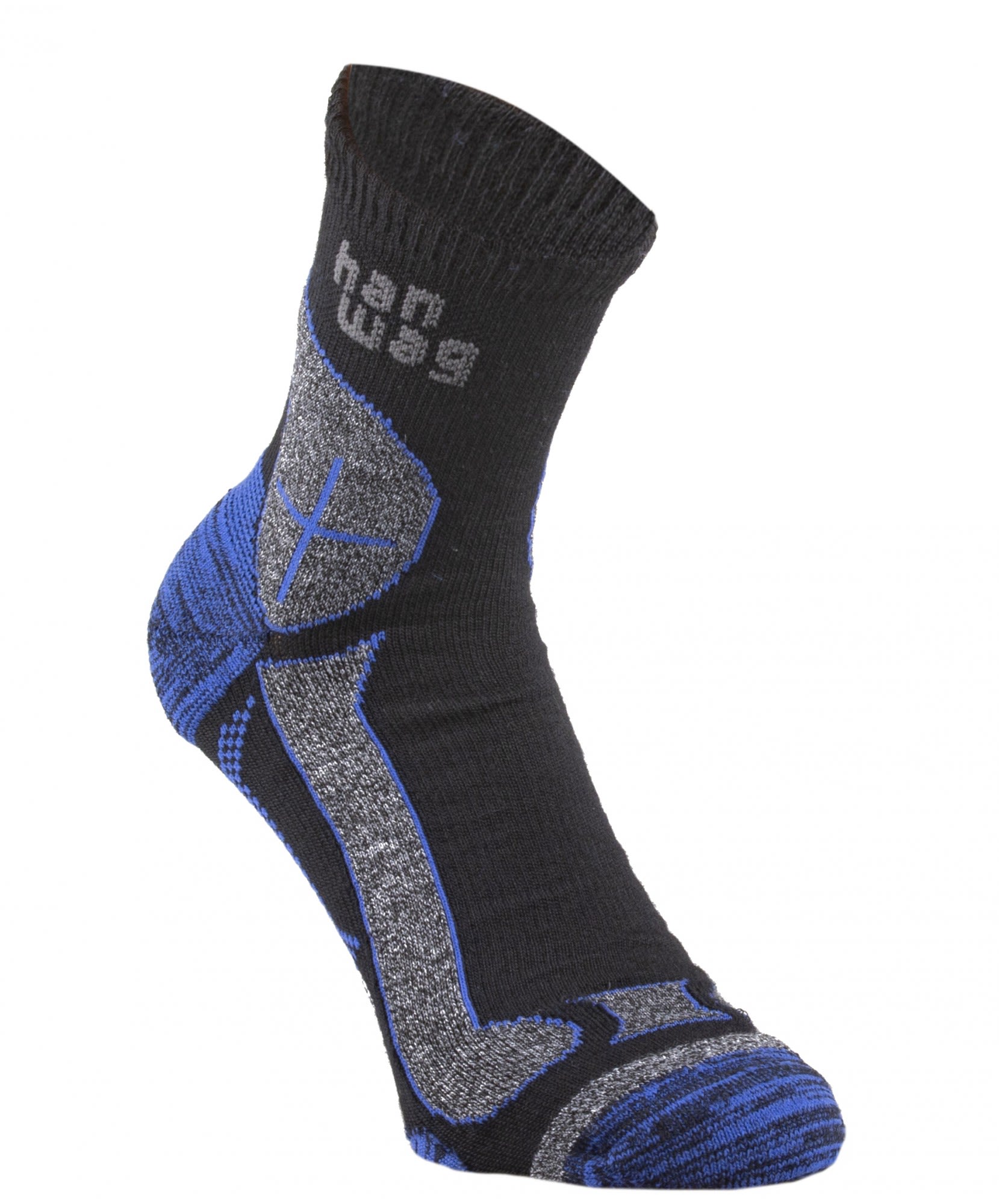 Hanwag Komfortable weiche Merino Socken Black - Royal Blue