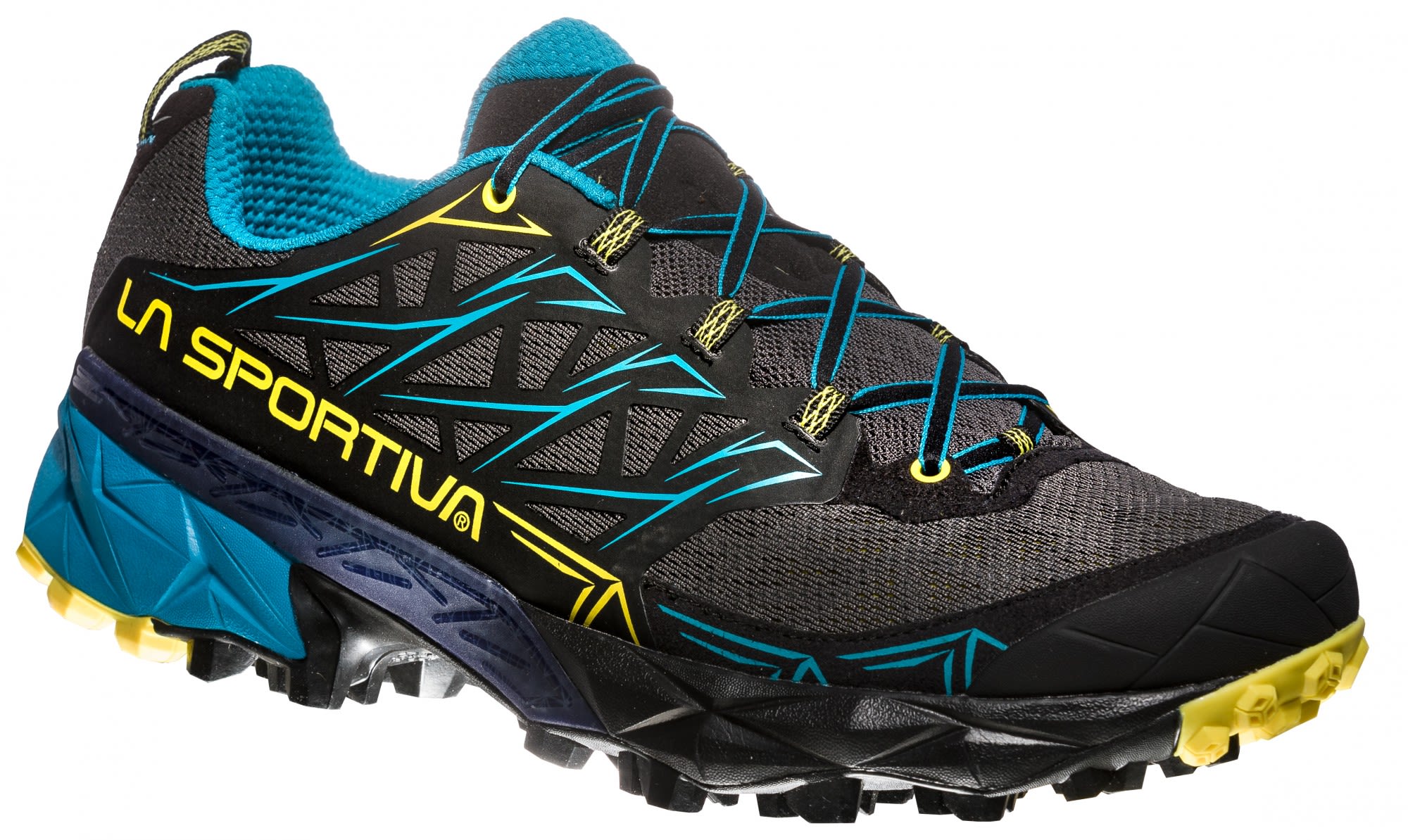 La Sportiva Zuverlässiger innovativer Herren Mountain Running Schuh Carbon - Tropic Blue