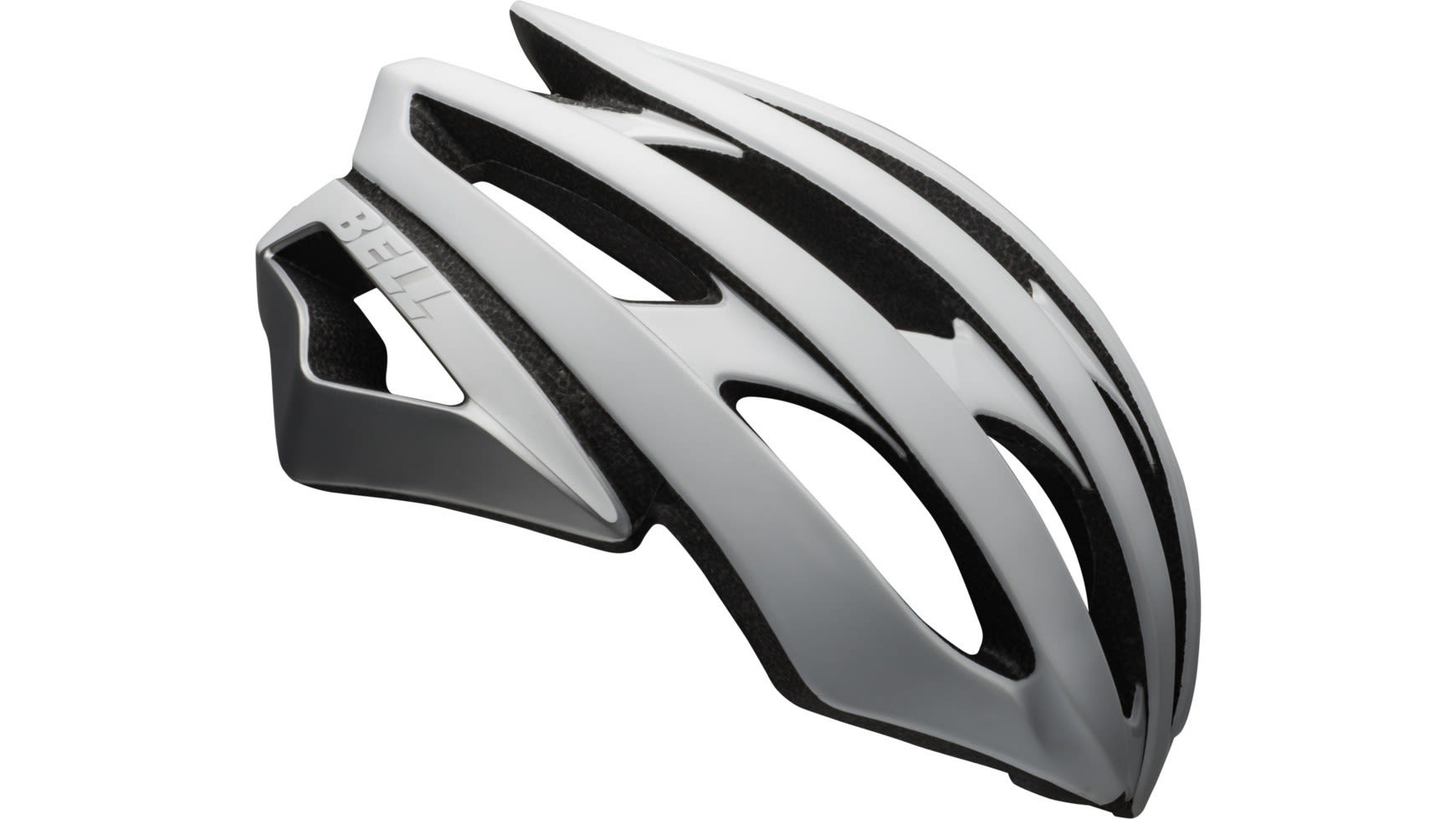 Bell Leichter aerodynamischer Fahrrad Helm Matte - Gloss White - Silver 20