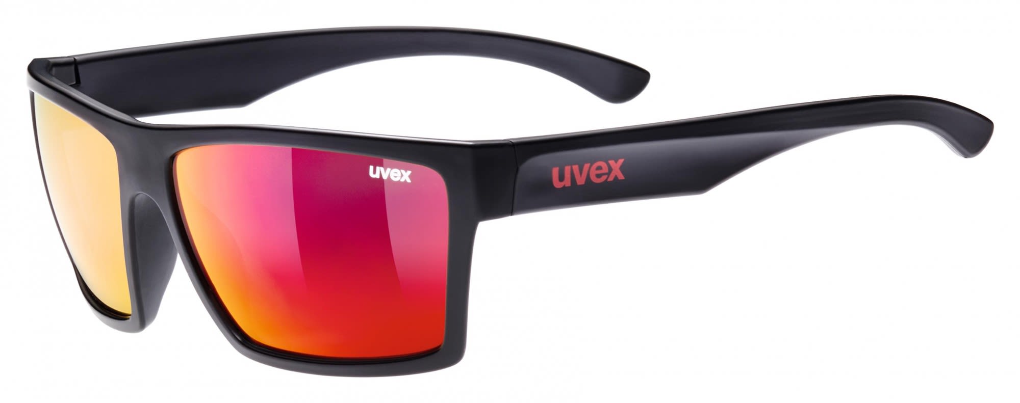 Uvex Klassische vielseitige Lifestyle Sonnenbrille Black Mat - Mirror Red S3