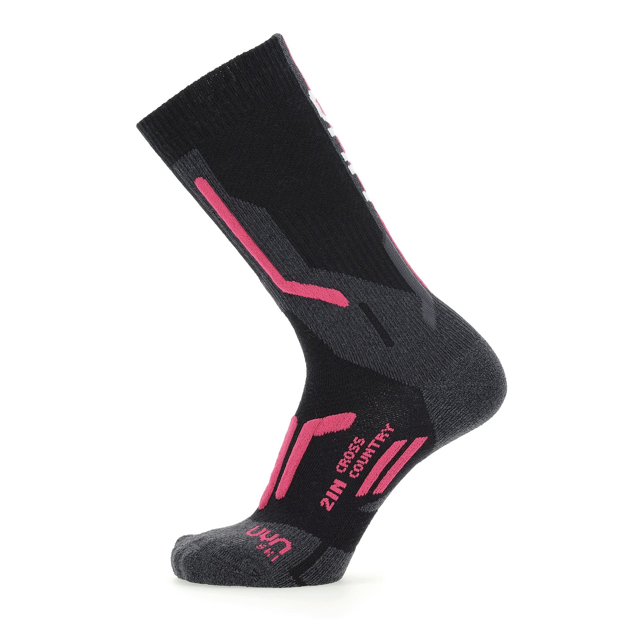 Uyn Wärmeregulierende schnelltrocknende Damen Langlaufsocken Black - Pink