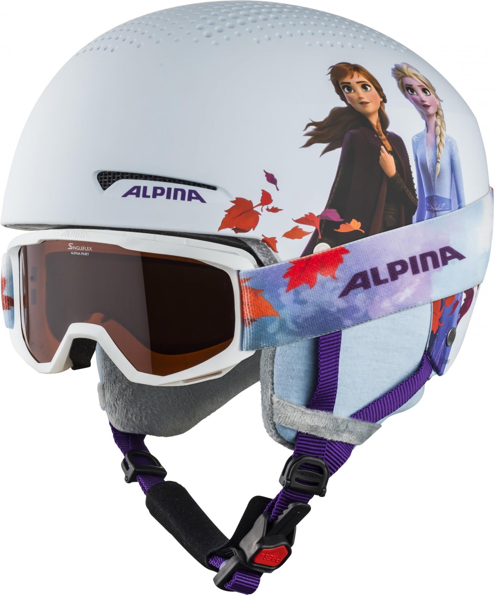 Alpina Praktisches Kinder HelmSkibrillenSet Frozen II