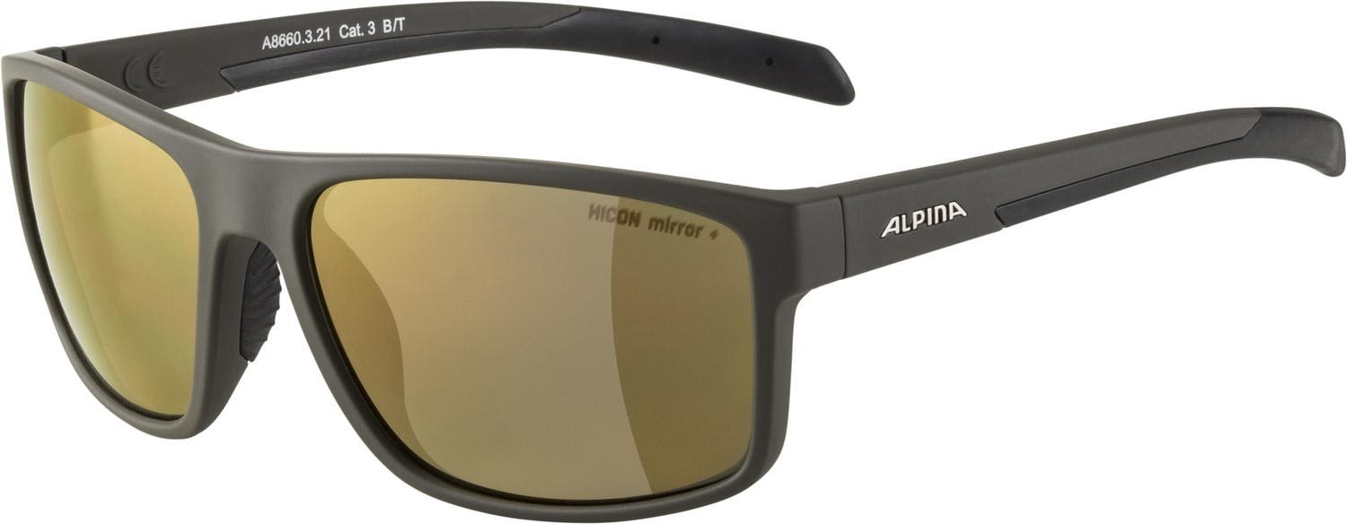Alpina Vielseitige sportliche Sonnenbrille Anthracite Matt - Mirror Gold
