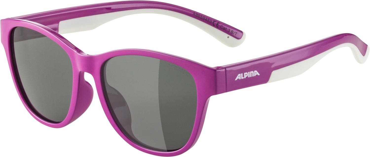 Alpina Stylische vielseitige Kinder Sonnenbrille Berry - White - Black