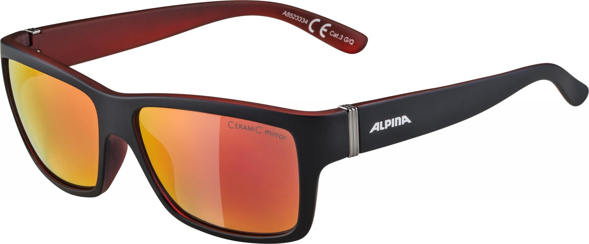 Alpina Sportliche Lifestyle Sonnenbrille Cool Grey Matt - Red Mirror