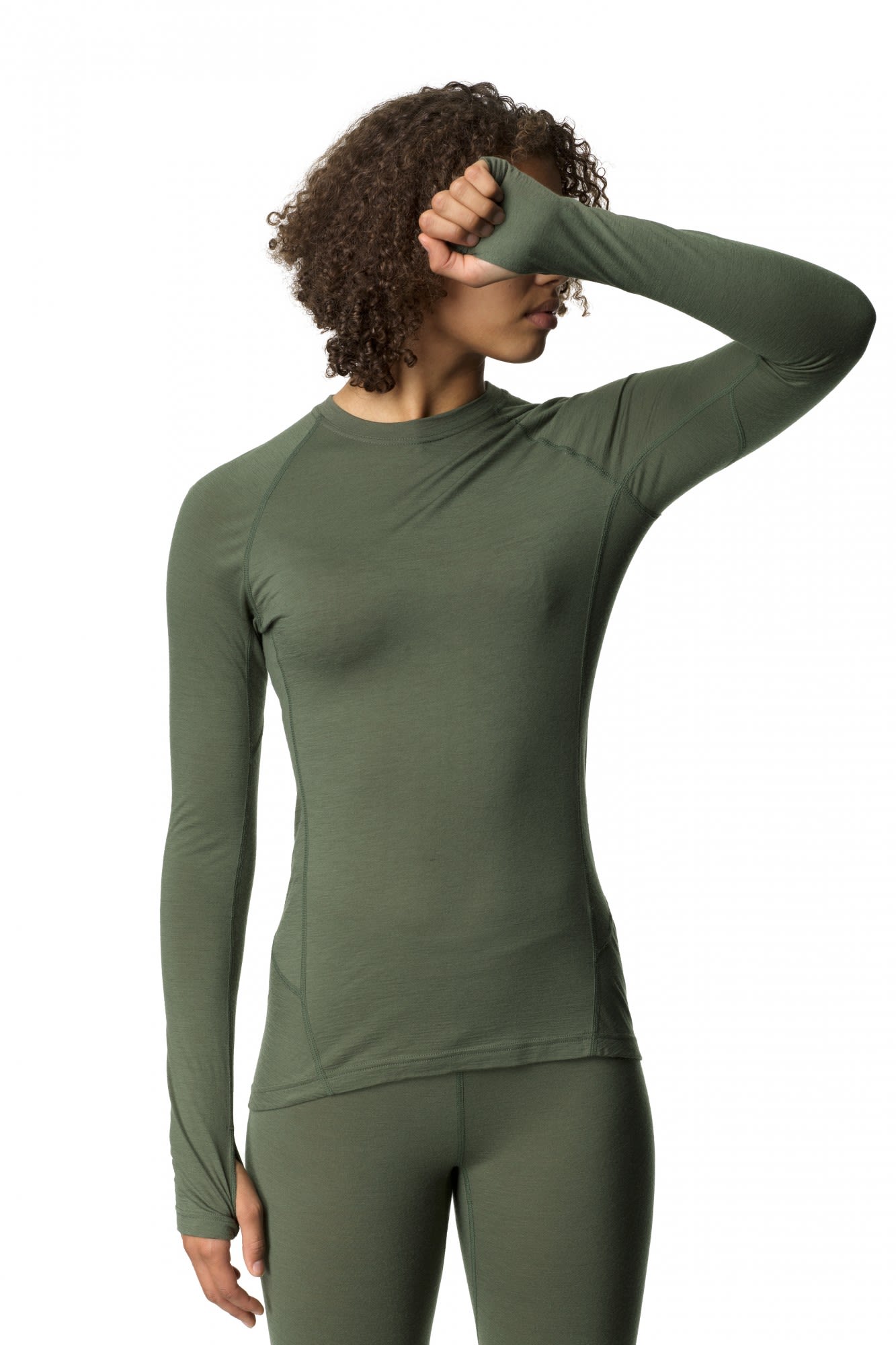 Houdini Leichtes recyclebares Damen Longsleeve Shirt Utopian Green