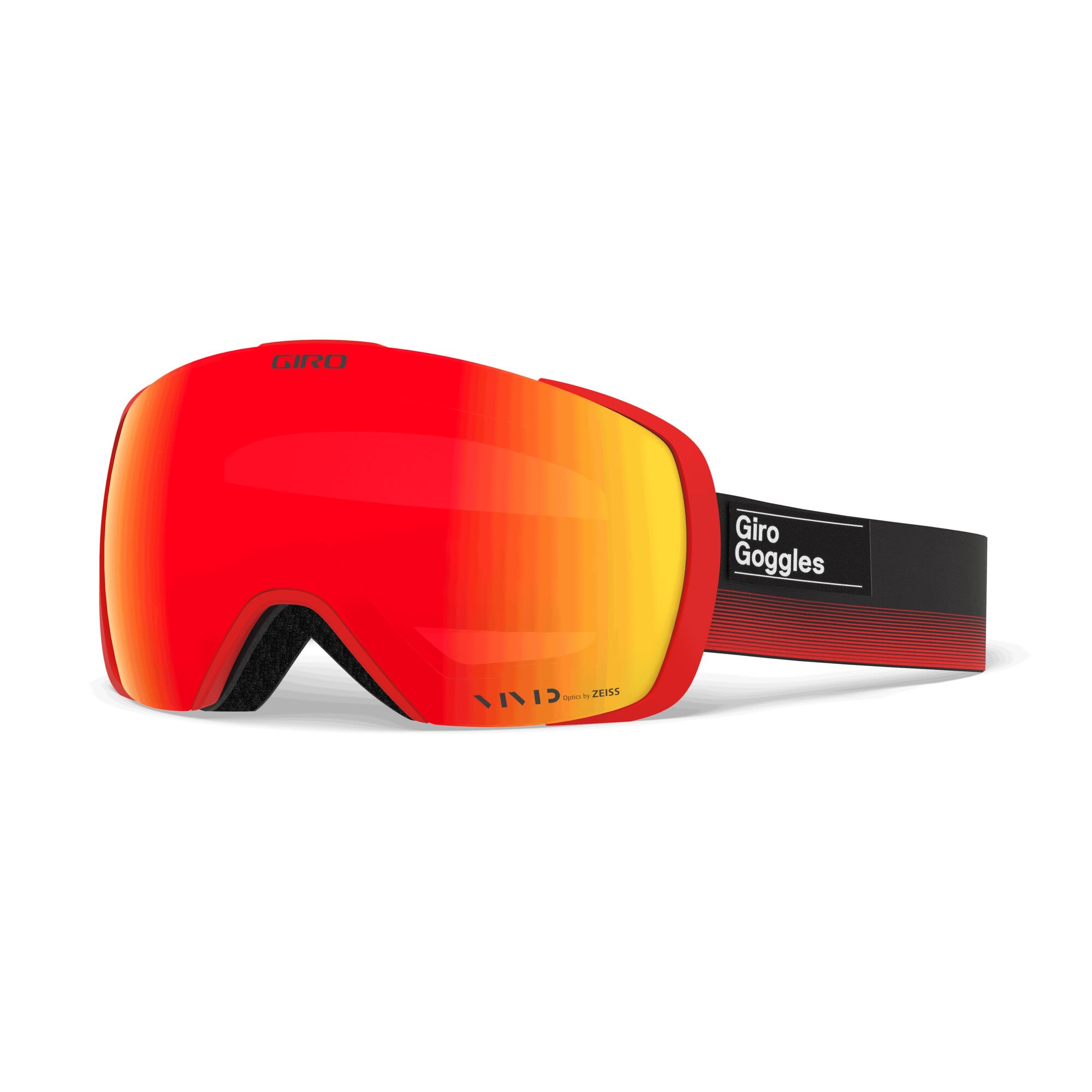 Giro Innovative vielseitige Zeiss® Ski und Snowboardbrille Grey Wordmark - Vivid Ember - Vivid Infrared