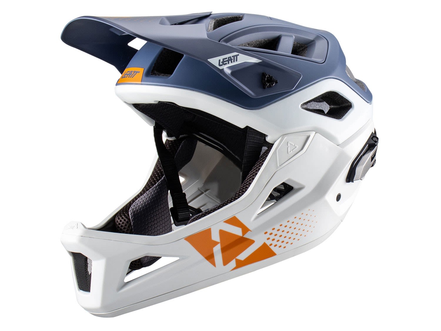Leatt Helmet MTB 3.0 Enduro Blau-Weiß, Fahrradhelme, Größe L - Farbe Steel - Blue LE-HLT-2180-2313