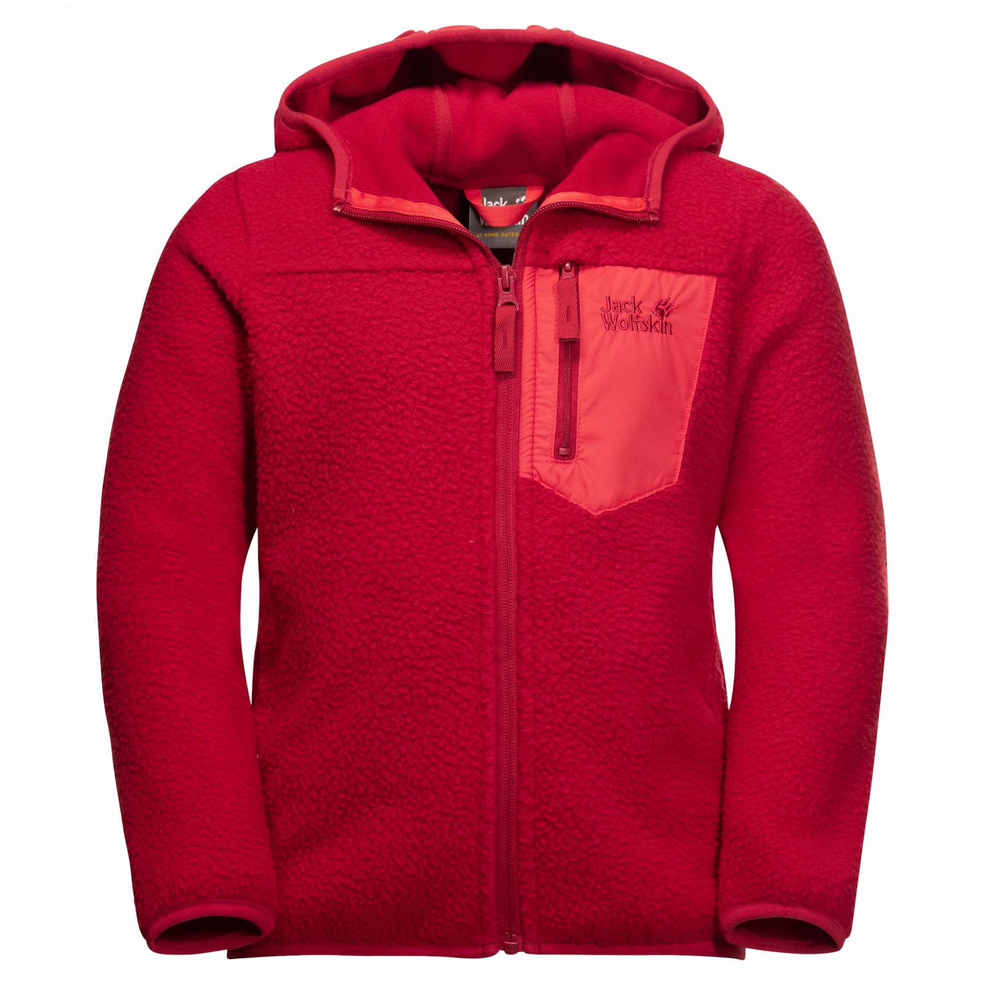 Jack Wolfskin Kids Ice Cloud Hood Jacket Rot | Größe 152 |  Freizeitjacke