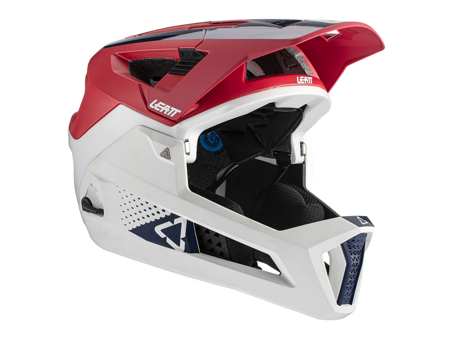 Leatt Helmet MTB 4.0 Enduro Rot-Weiß, Fahrradhelme, Größe L - Farbe Chilli LE-HLT-2130-2117