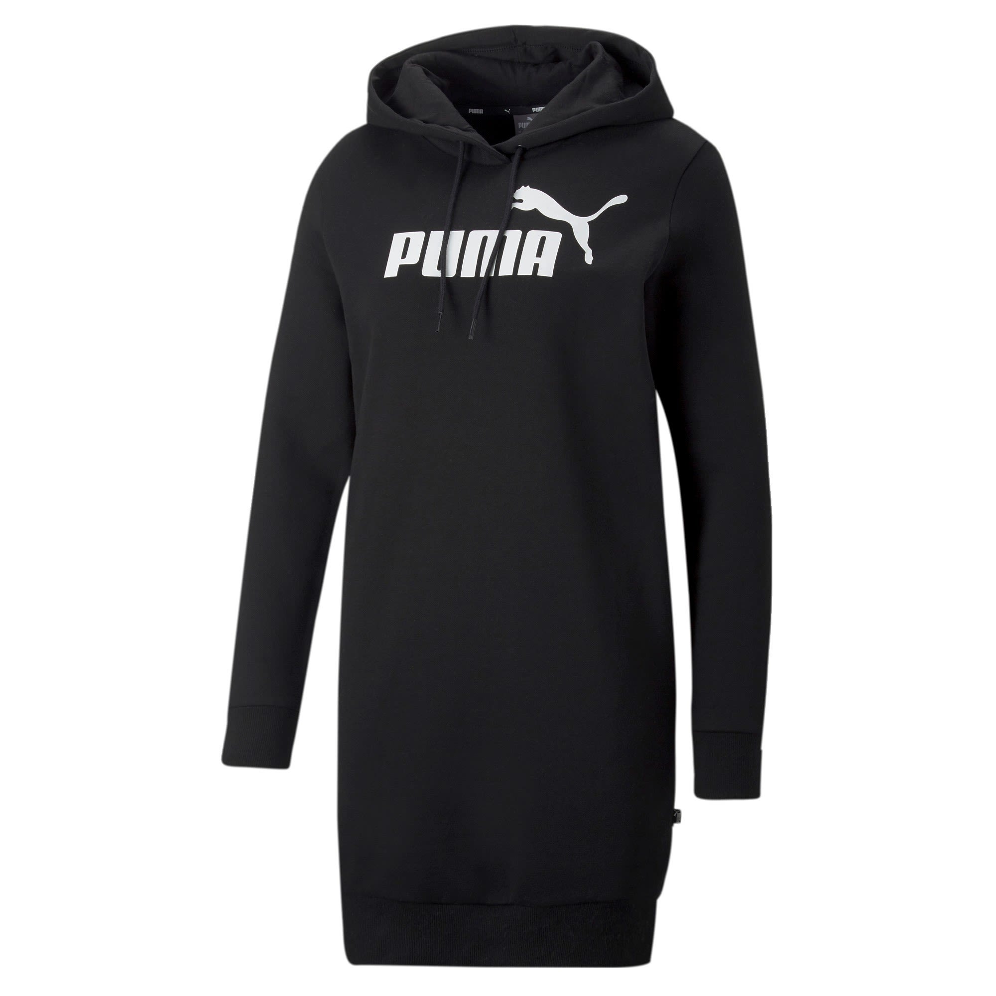 Puma Essentials Logo Hooded Dress FL Schwarz, Female Freizeitpullover, Größe L - Farbe Puma Black 671988