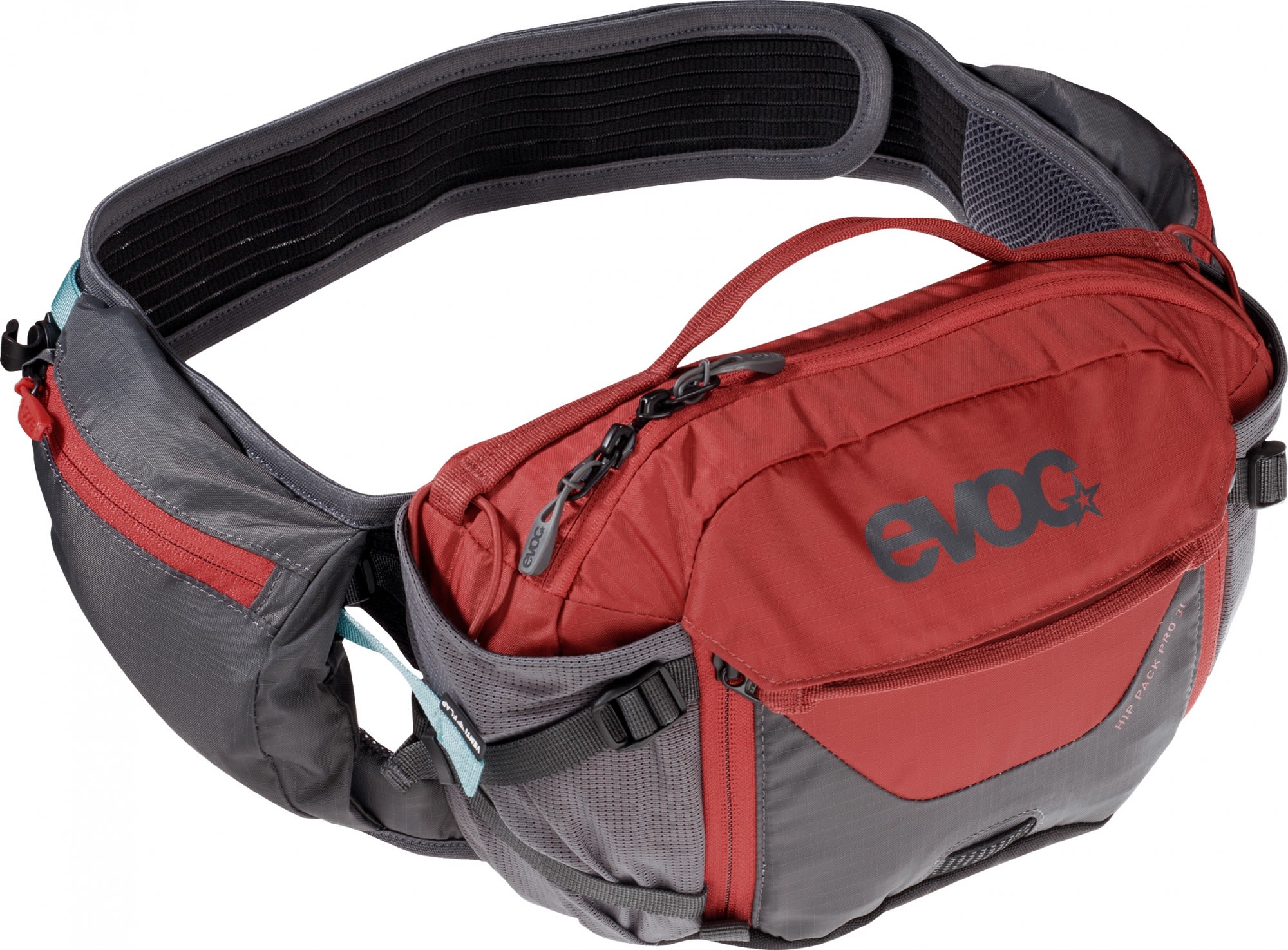 Evoc Hip Pack Pro 3 Grau / Rot | Größe 3l |  Gürtel- & Hüfttasche