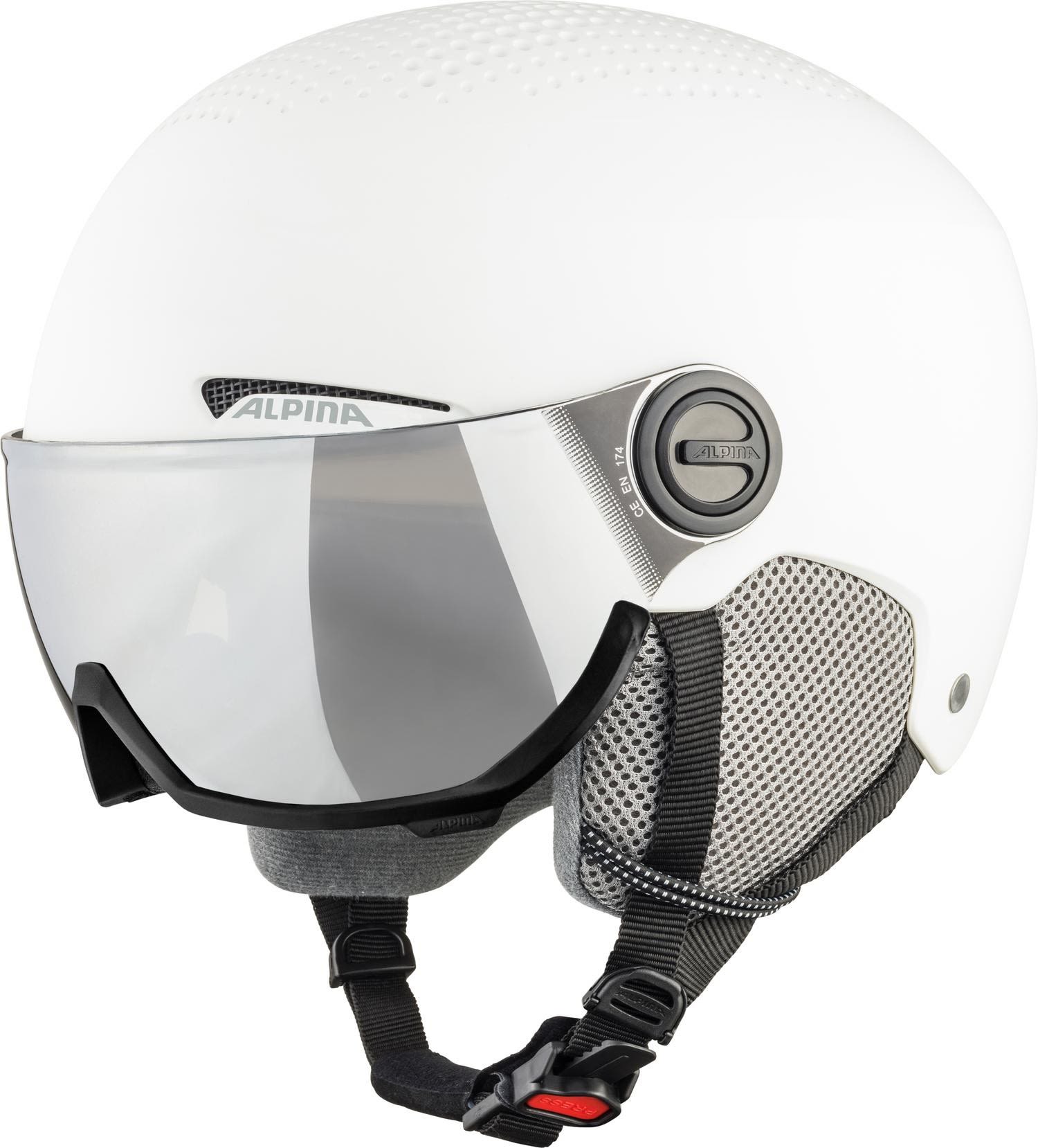 Alpina Arber Visor Q-lite Weiß | Größe 51 - 55 cm |  Ski- & Snowboardhelm