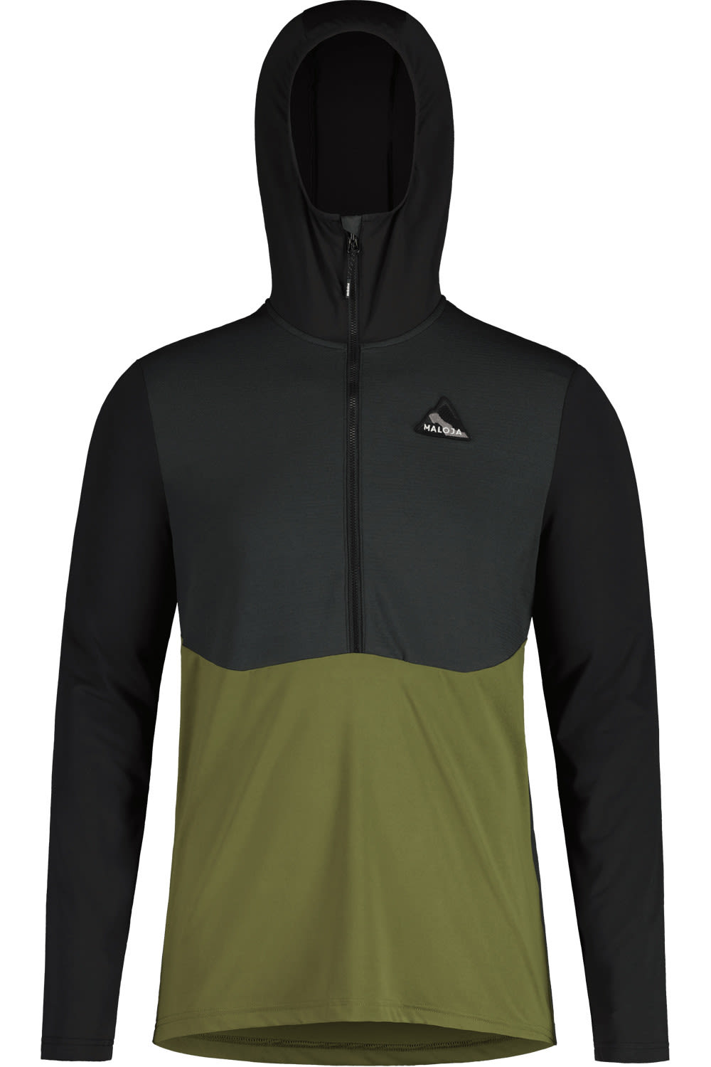 Maloja M Kalternm. Langarmshirt Colorblock / Grün / Schwarz | Herren Langarm-Sh
