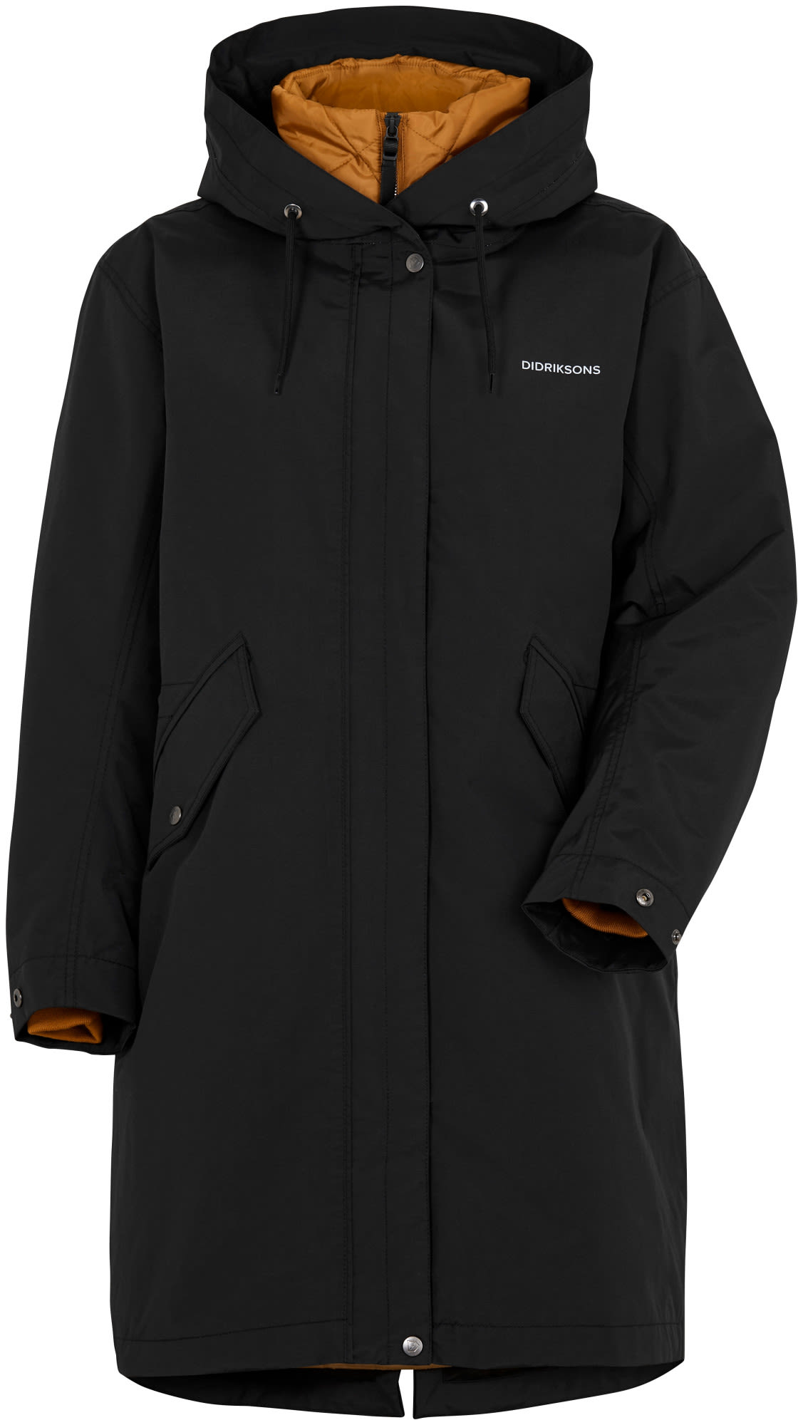 Pre-owned Didriksons W Gabriella Parka In Schwarz