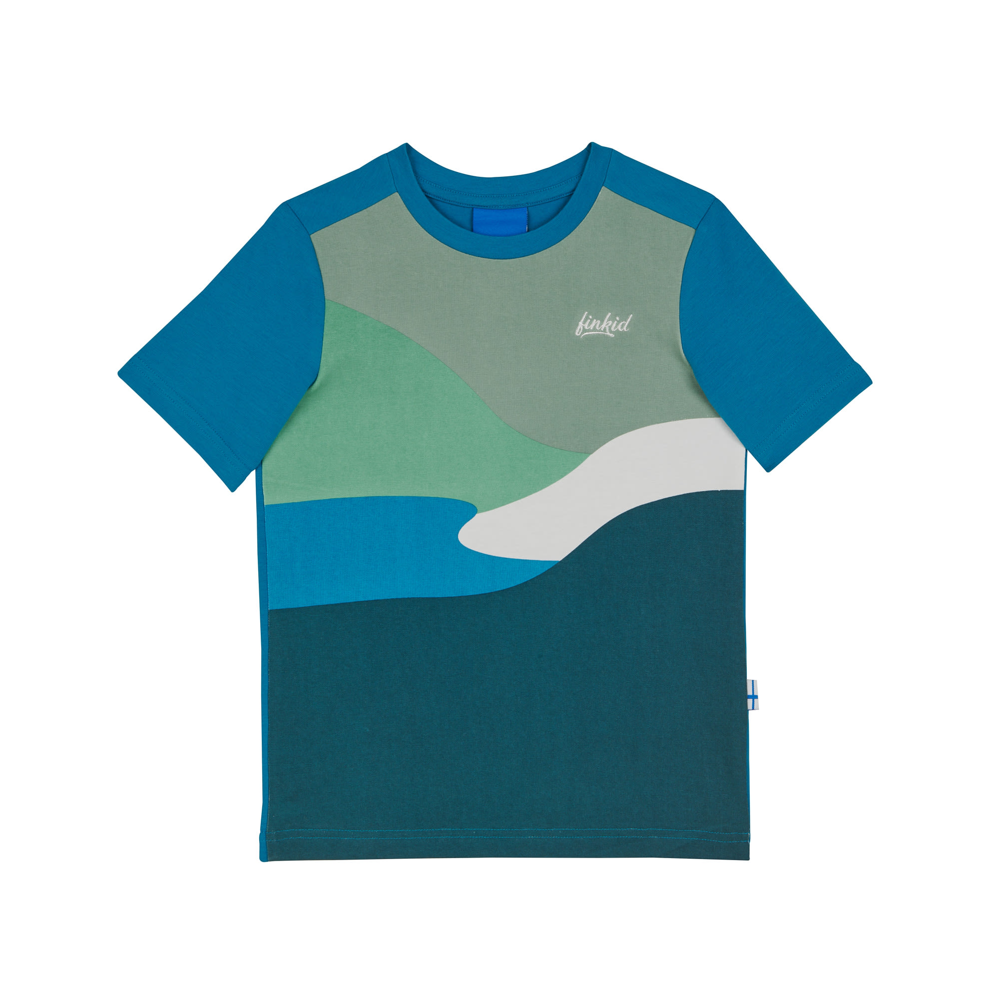 Finkid Tanssi Blau | Größe 90 - 100 | Kinder Kurzarm-Shirt