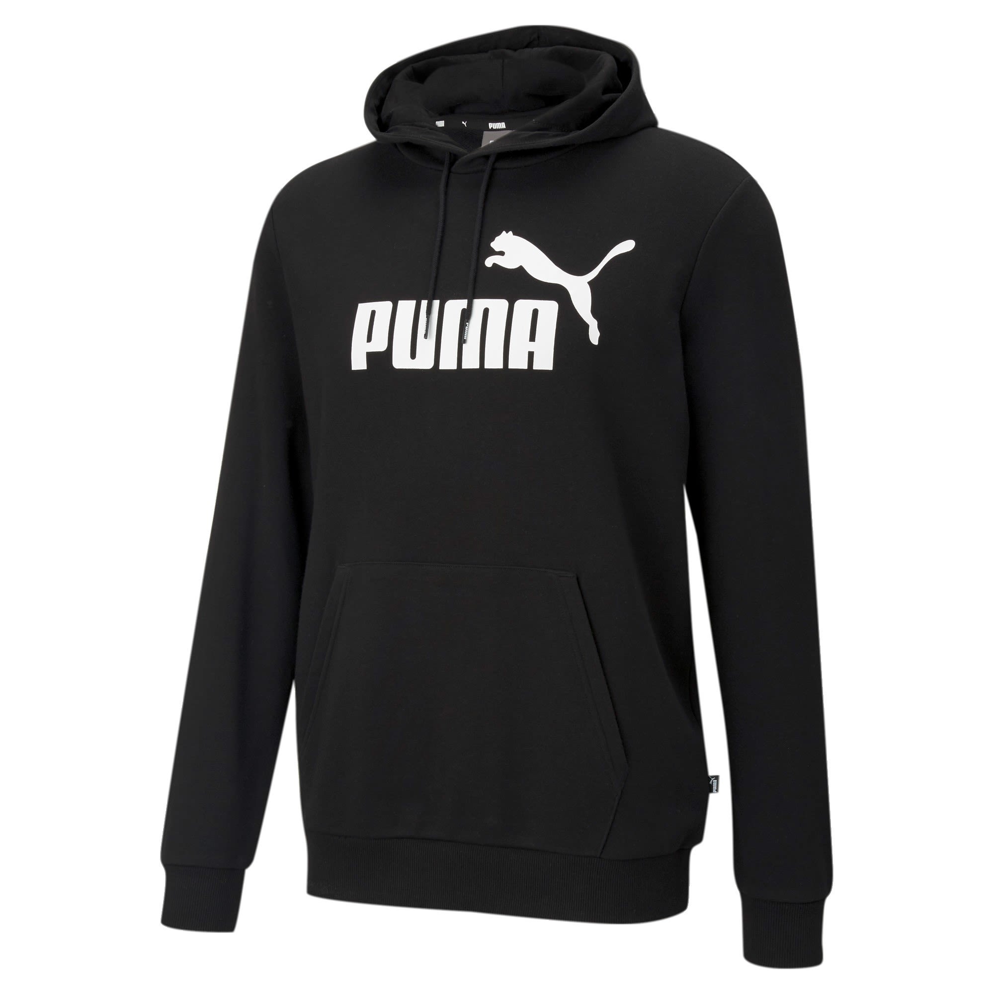 Puma M Essentials Big Logo Hoodie Schwarz | Herren Freizeitpullover