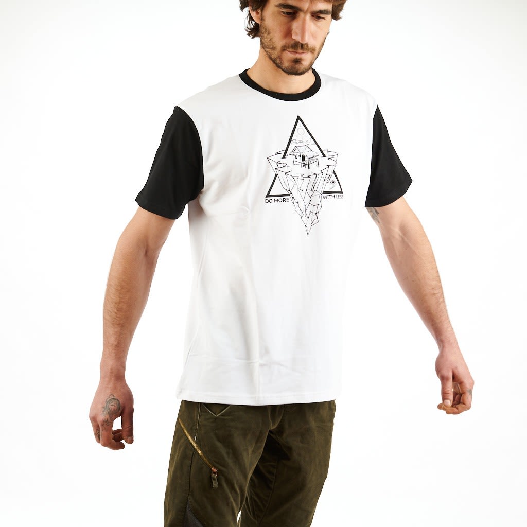 Nograd M Do More With Less T-shirt Weiß | Größe XL | Herren Kurzarm-Shirt