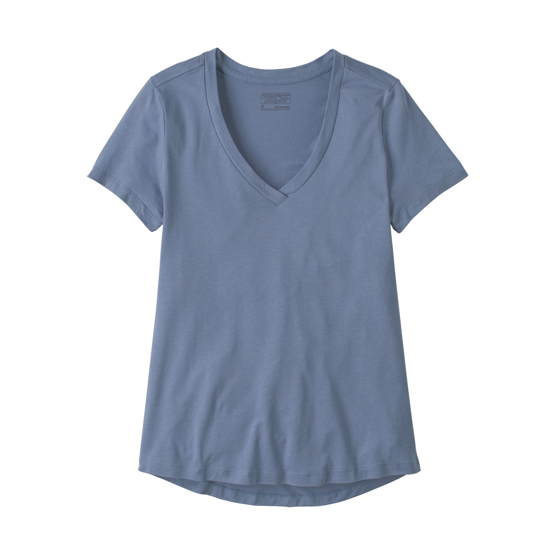 Patagonia W Side Current Tee Blau | Größe XS | Damen Kurzarm-Shirt