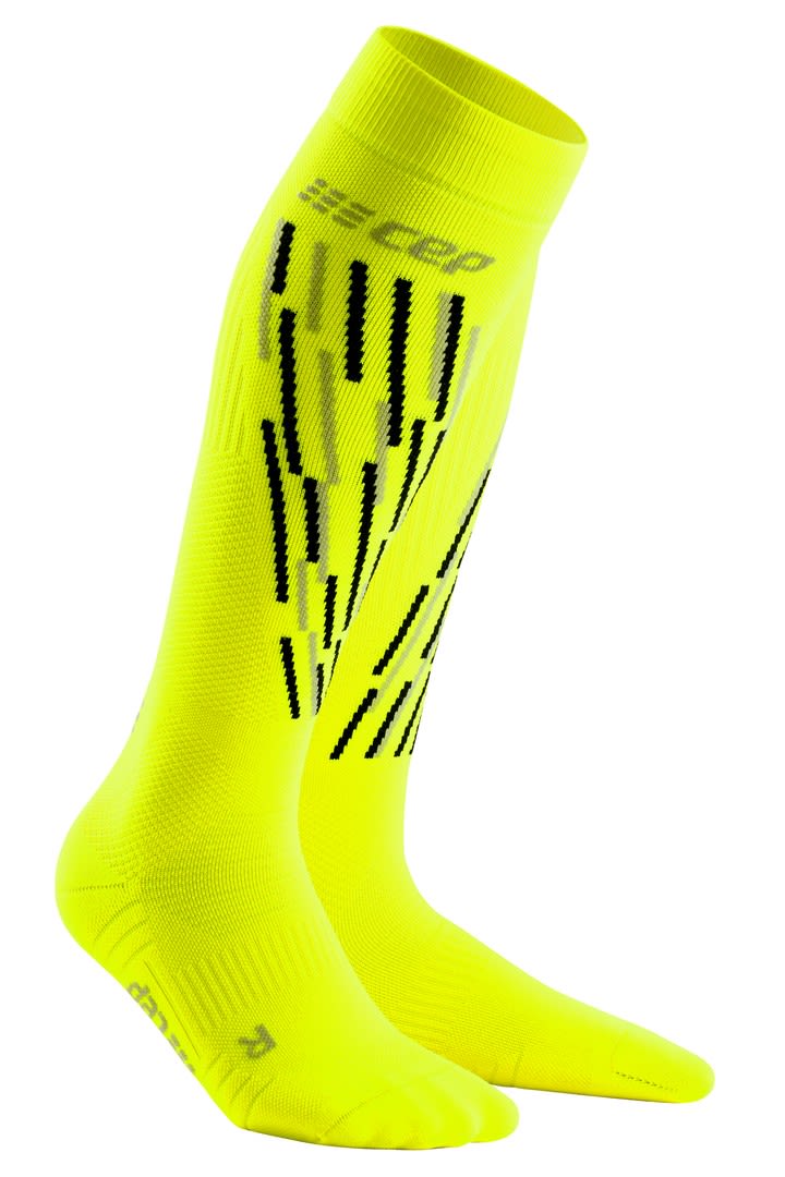 Cep W Ski Thermo Compression Socks Tall Gelb | Größe II | Damen Kompressionsso