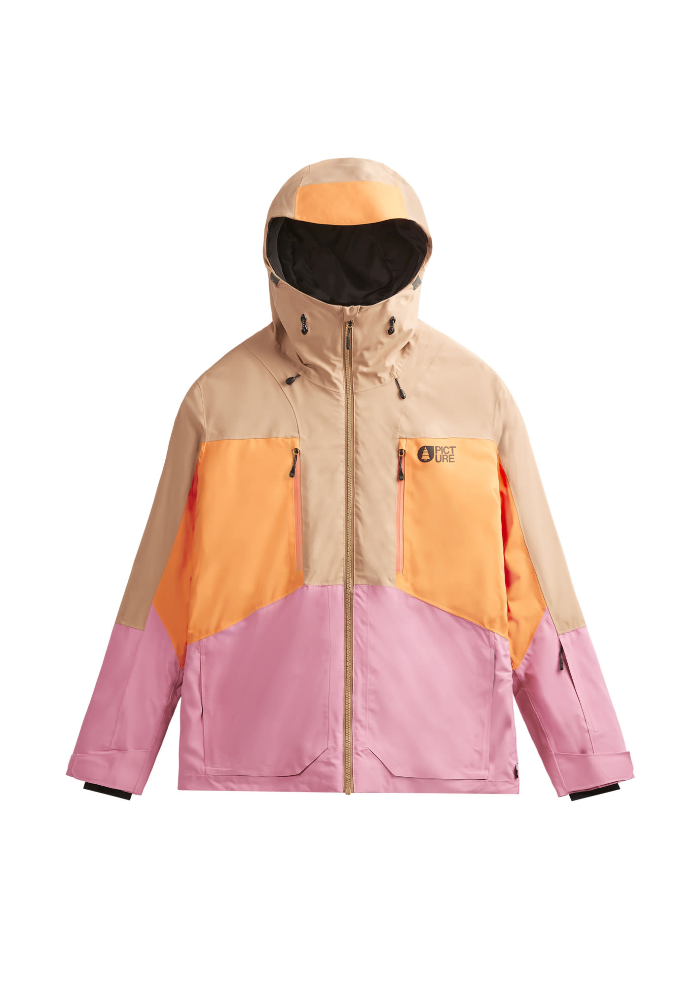 Picture W Fresya Jacket Colorblock / Beige / Pink | Damen Ski- & Snowboardjacke