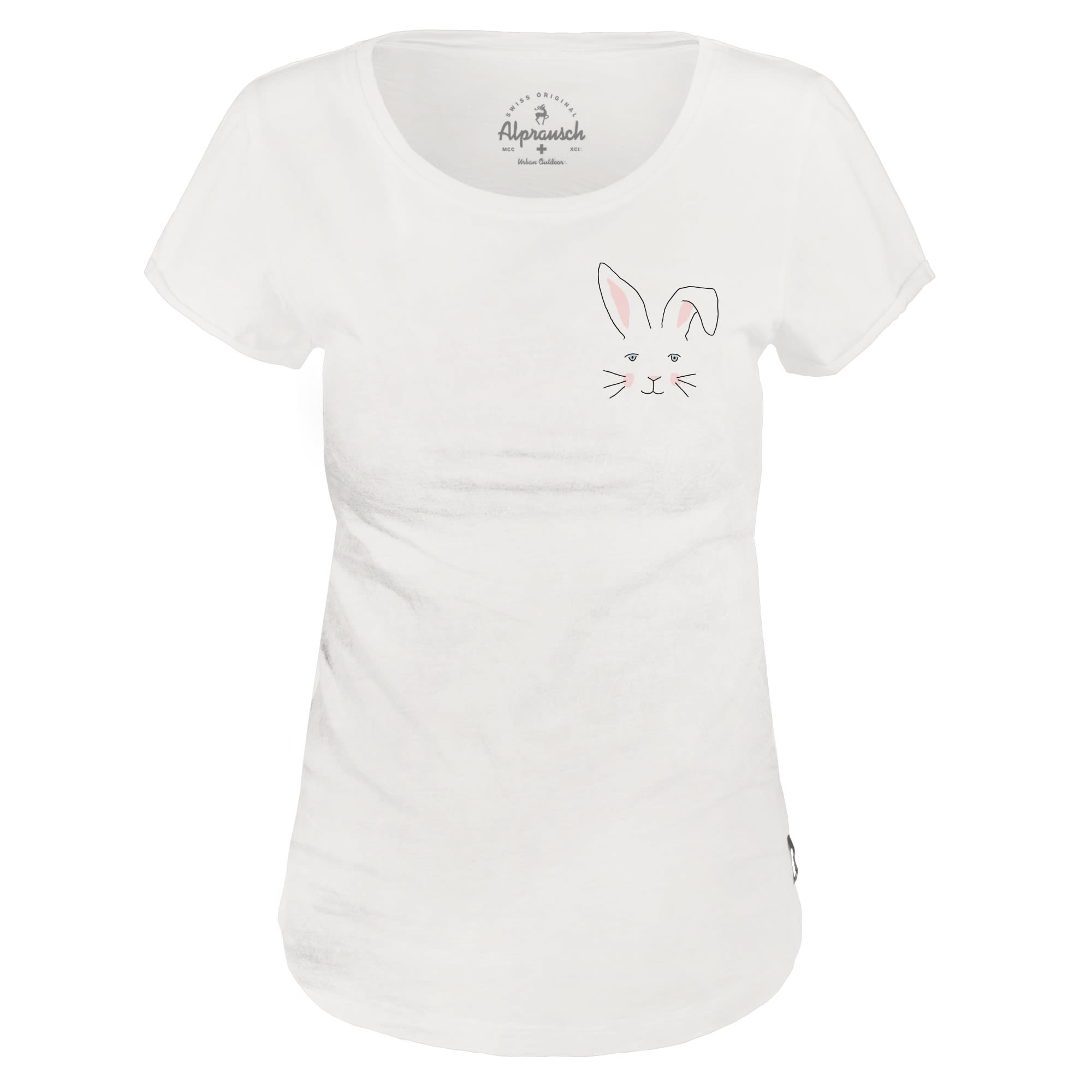 Alprausch W Hasi T-shirt Weiß | Größe XL | Damen Kurzarm-Shirt