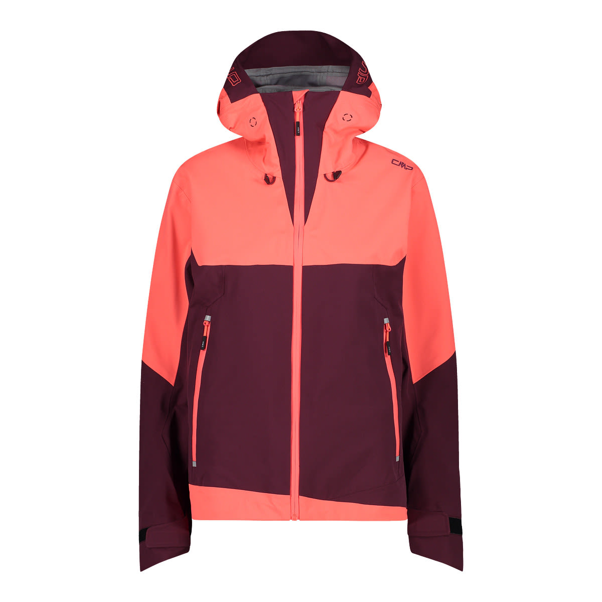 Cmp W Jacket Fix Hood 3 Layer Colorblock / Lila / Pink | Größe 36 | Damen Anor