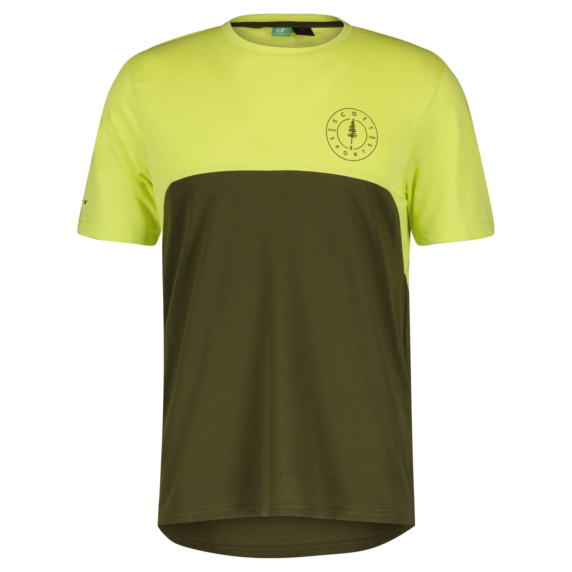 Scott M Trail Flow Dri S/sl Shirt Colorblock / Gelb / Oliv | Herren Kurzarm-Radt