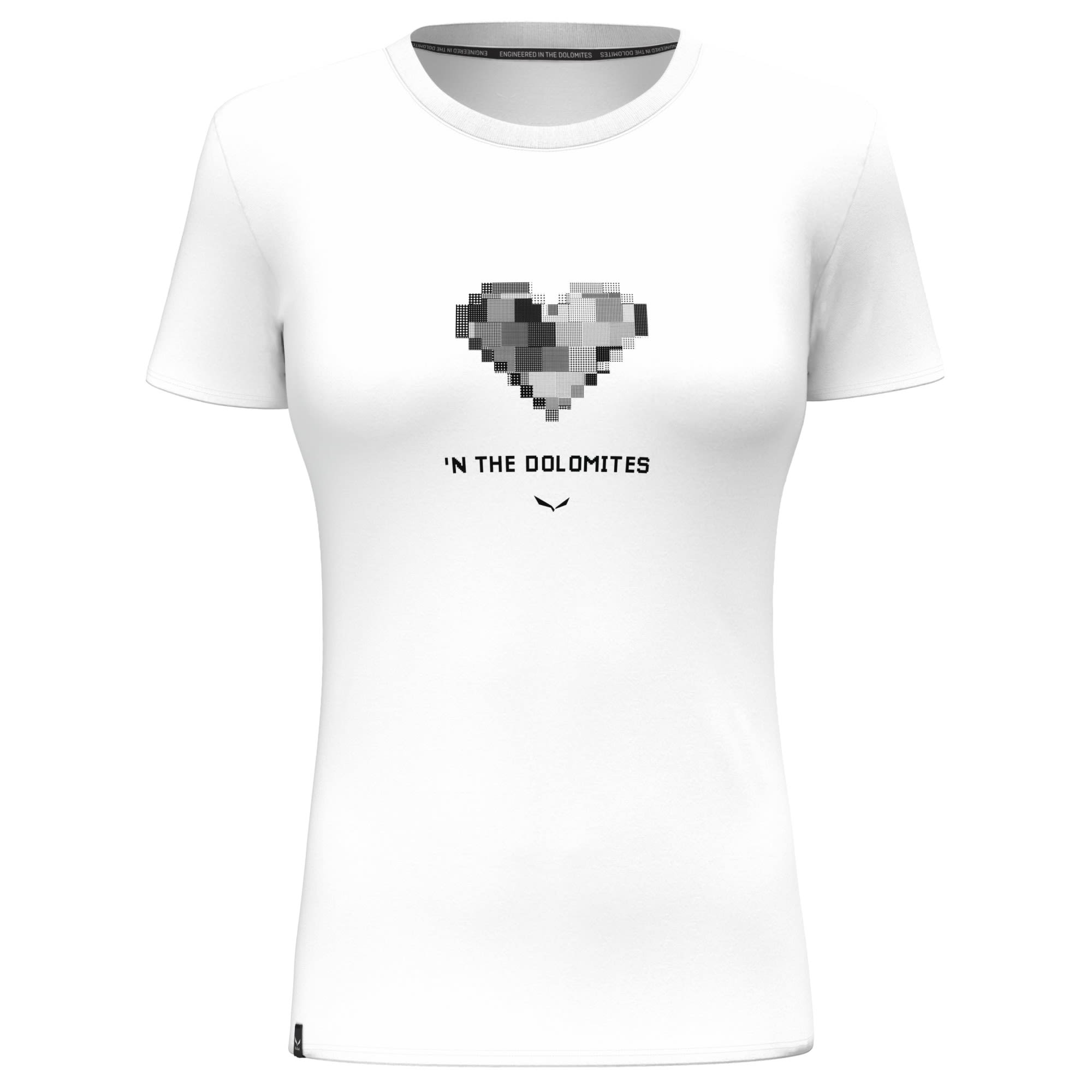 Salewa W Pure Heart Dryton T-shirt Weiß | Größe 38 | Damen Kurzarm-Shirt