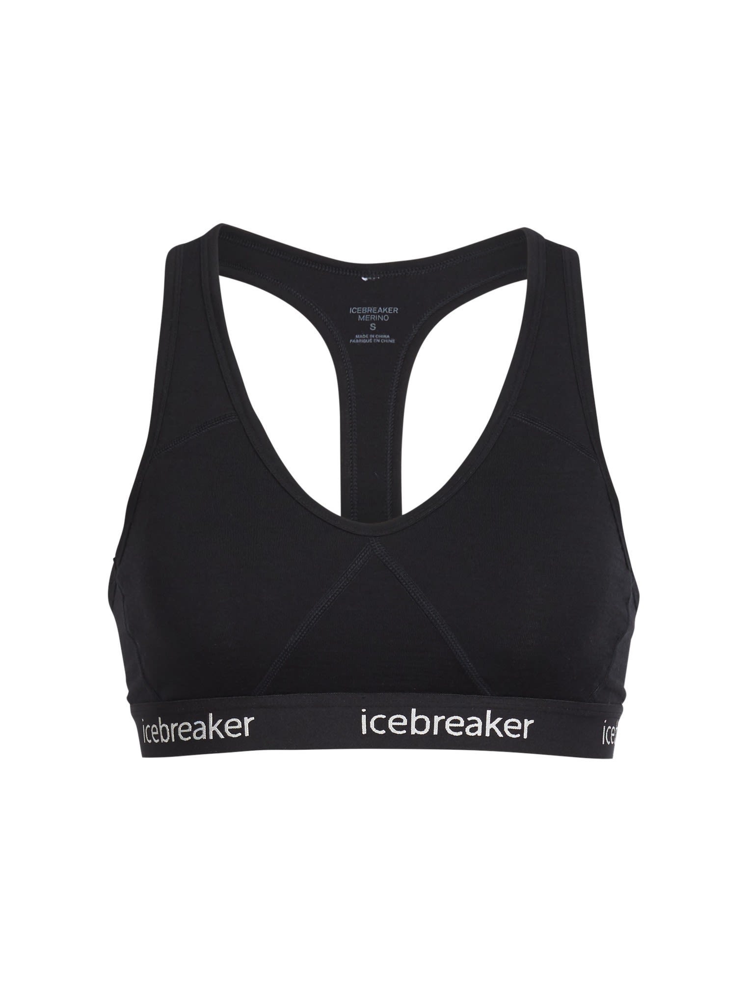Icebreaker W Sprite Racerback Bra Schwarz | Größe XL | Damen Sport-BH