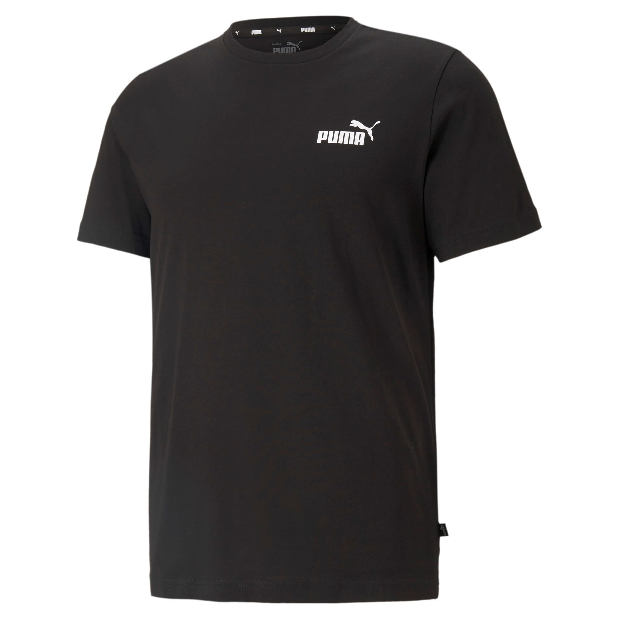 Puma M Essentials Small Logo Tee Schwarz | Größe XL | Herren Kurzarm-Shirt