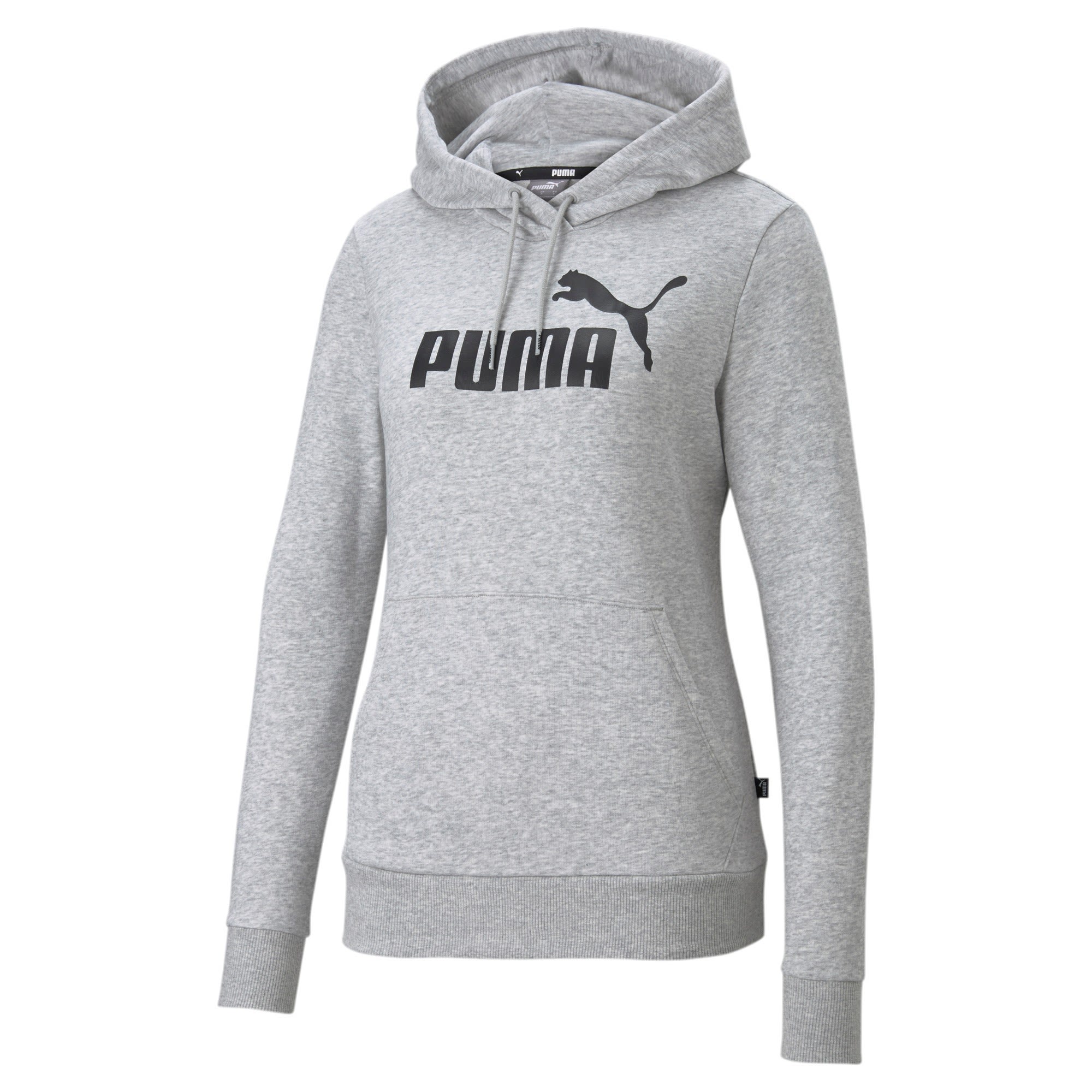 Puma W Essentials Logo Hoodie Grau | Größe XS | Damen Freizeitpullover