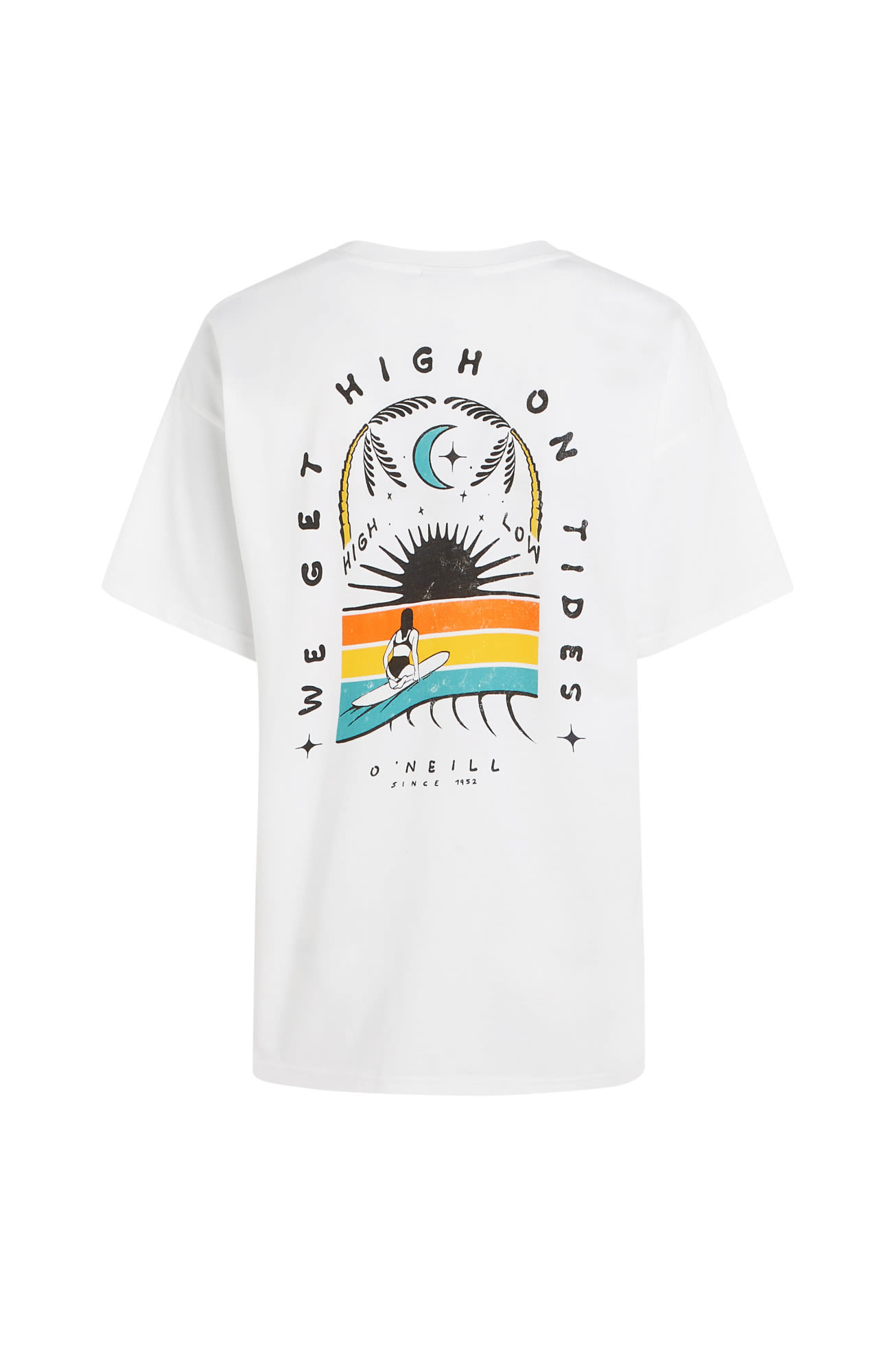 Oneill W Beach Vintage High On Tides T-shirt Weiß | Damen Kurzarm-Shirt
