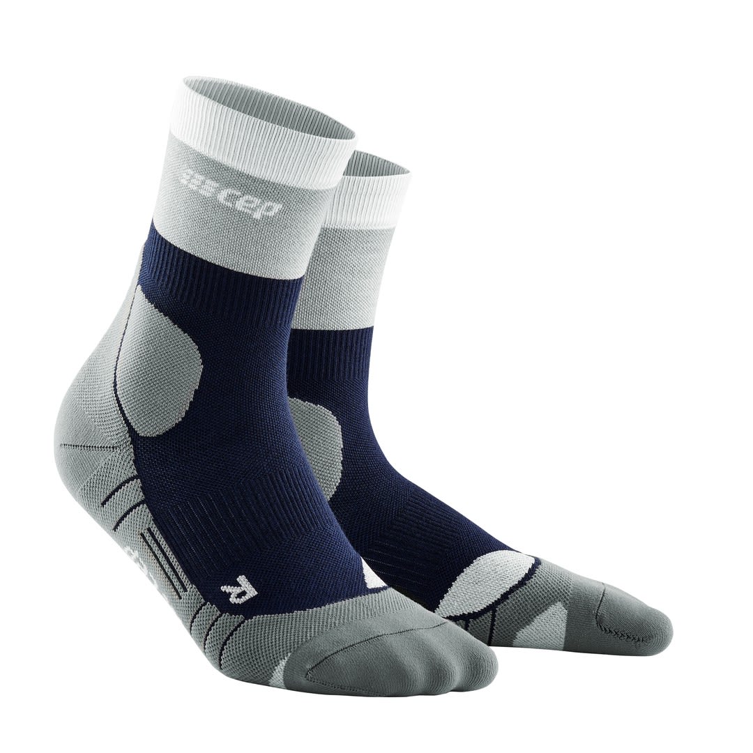 Cep M Hiking Compression Light Merino Mid Cut Socks Blau / Grau | Größe III | 