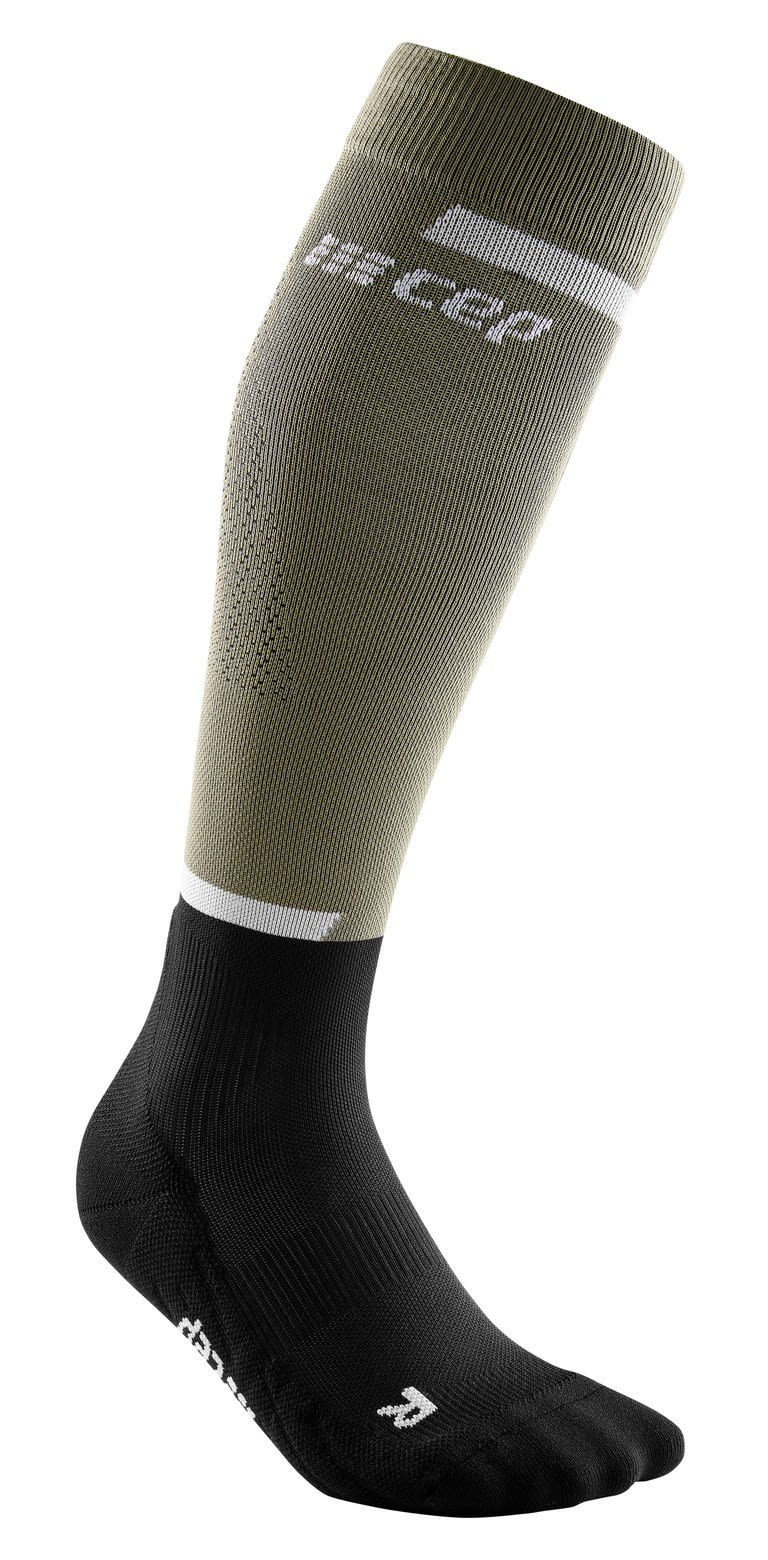 Cep M The Run Compression Socks Tall Colorblock / Grün / Schwarz | Größe IV |