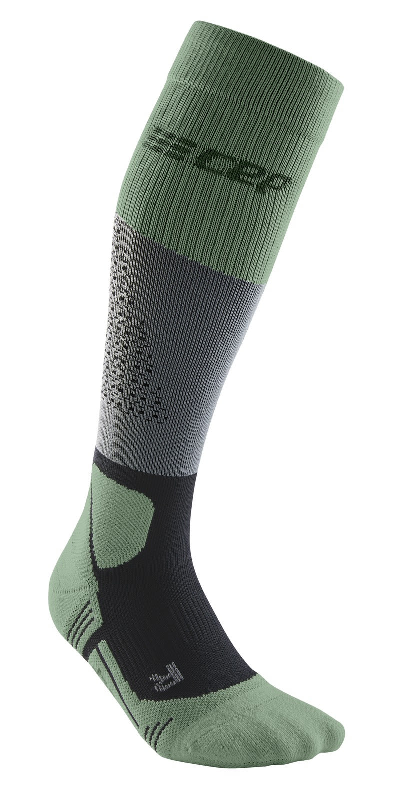 Cep W Max Cushion Socks Hiking Tall Grau / Grün | Größe IV | Damen Kompressio