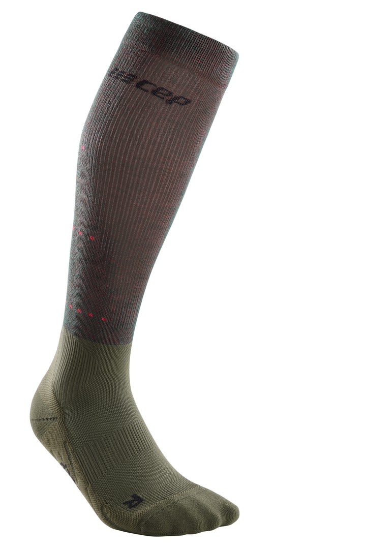 Cep M Infrared Recovery Compression Socks Tall Braun / Grün | Größe III | Her