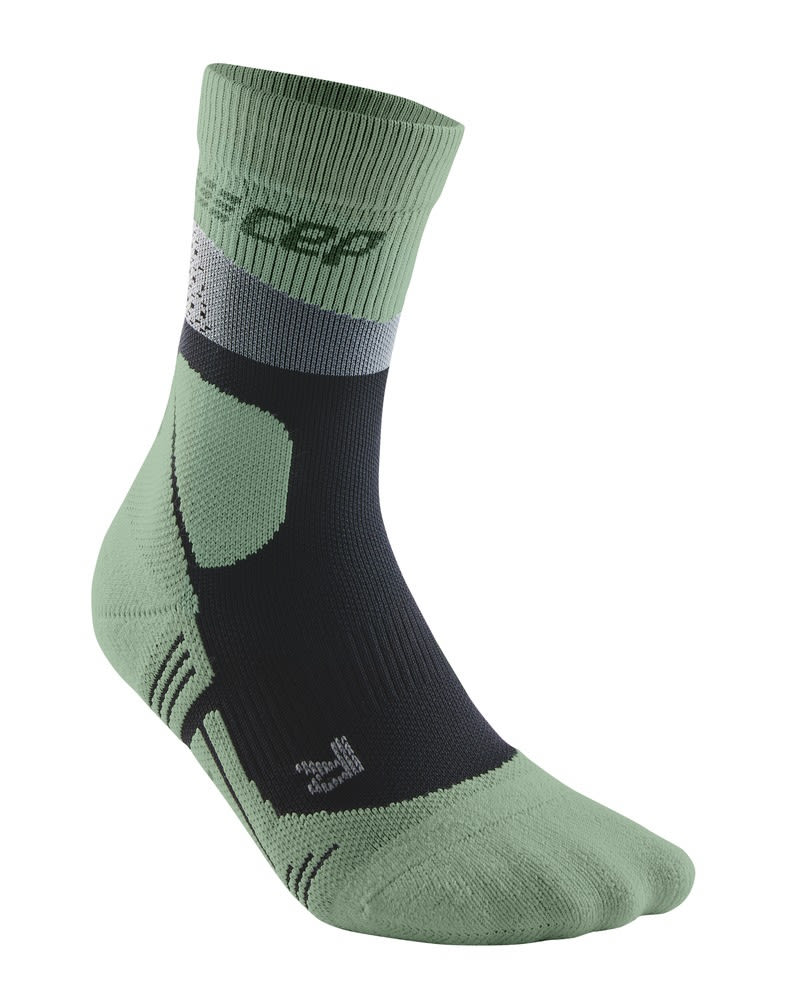 Cep M Max Cushion Socks Hiking Mid Cut Grau / Grün | Größe III | Herren Kompr