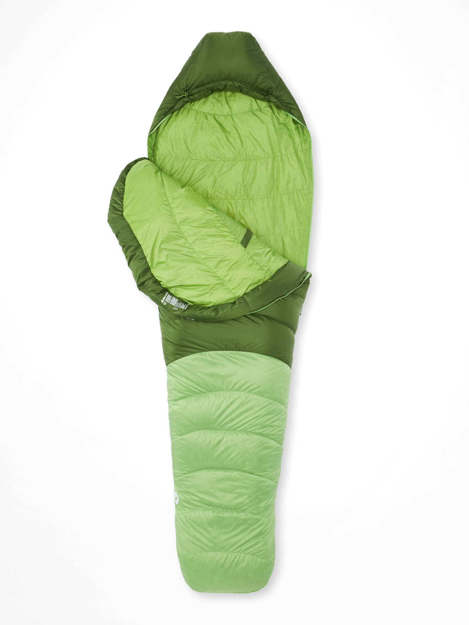Marmot Hydrogen Long Grün | Größe 222 cm - RV links |  Daunenschlafsack