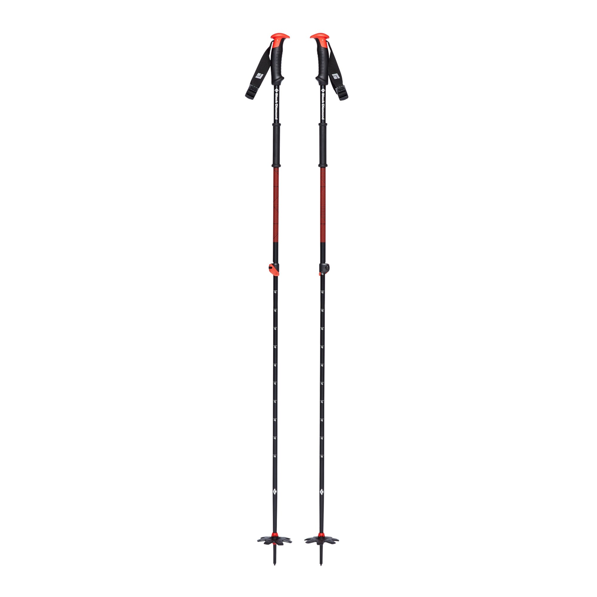 Black Diamond Traverse Ski Poles Rot / Schwarz | Größe 155 cm |  Ski- & Touren