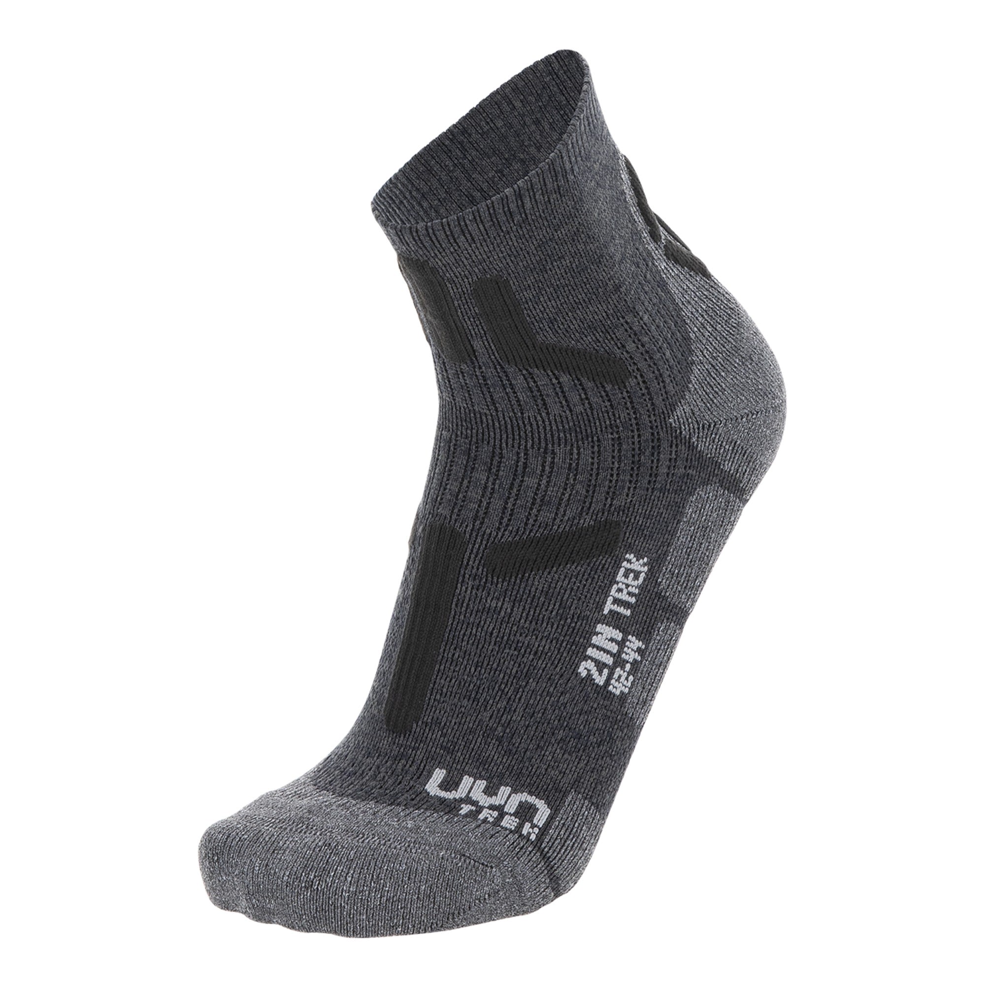 Uyn M Trekking 2in Low Cut Socks Grau | Größe EU 35-38 | Herren Kompressionsso